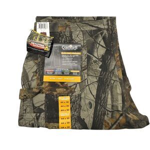 Carhartt Work‎ Camo Dungaree Fit Pants Mens 44X30 B158 CMO Camo NWT Hardwoods